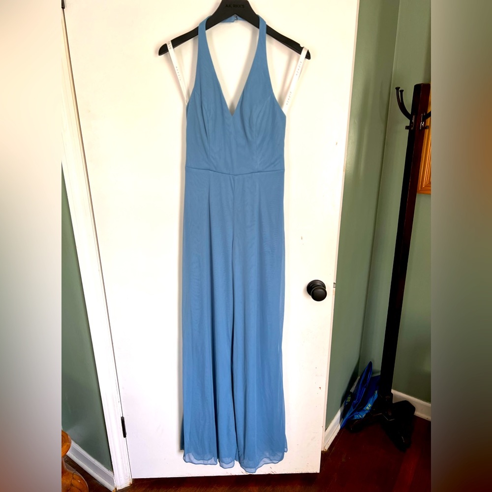 Azazie Jumpsuit steel blue